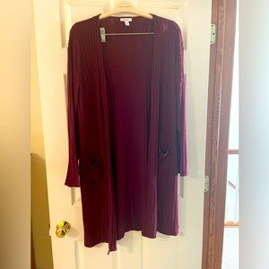 Nine West Burgandy Red Duster Cardigan 🌹